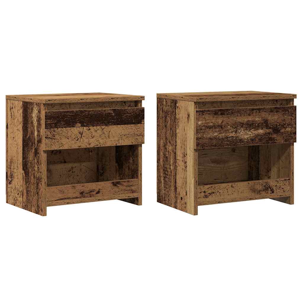 Noćni ormarići 2 kom staro drvo 40x30x39 cm konstruirano drvo