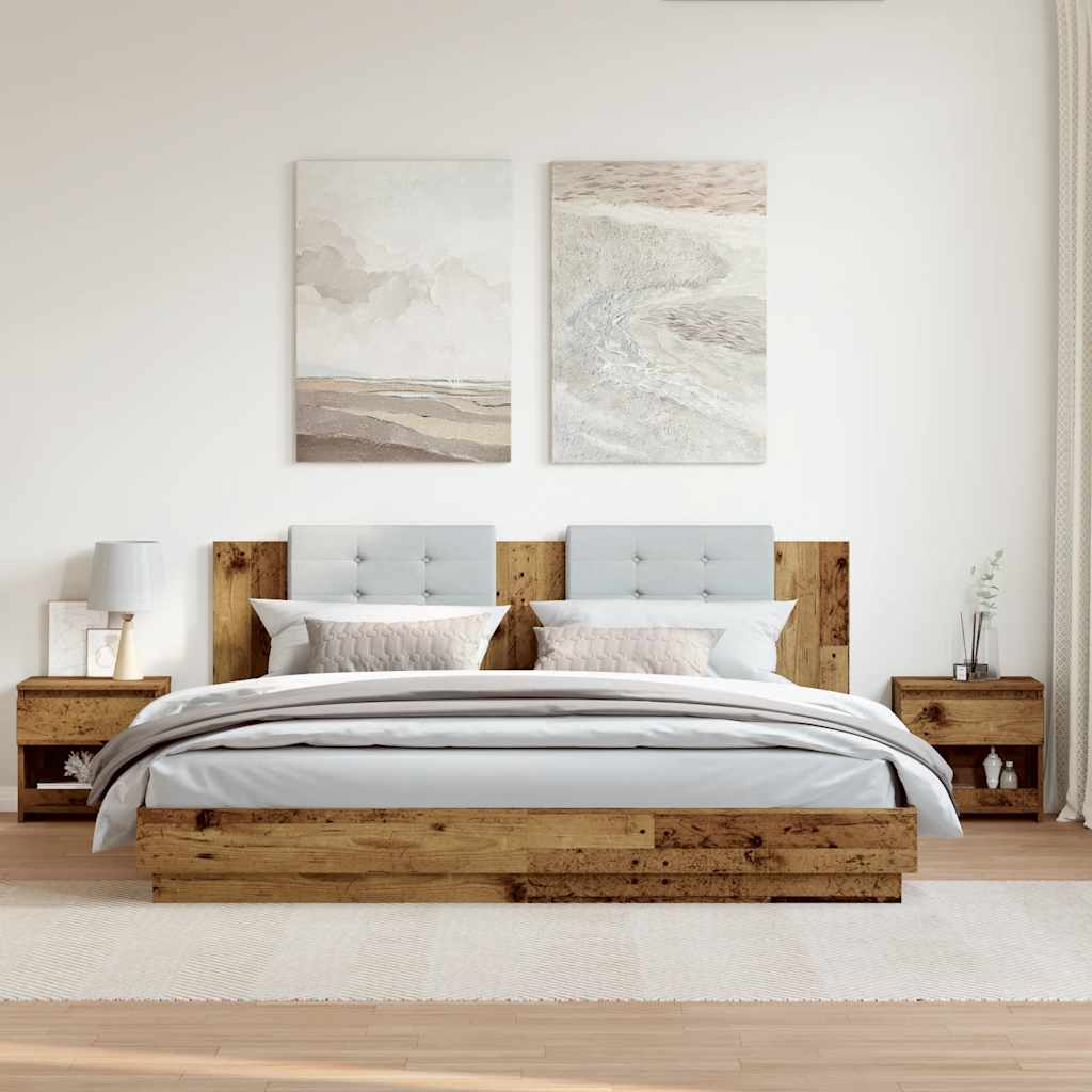 Noćni ormarići 2 kom staro drvo 40x30x39 cm konstruirano drvo
