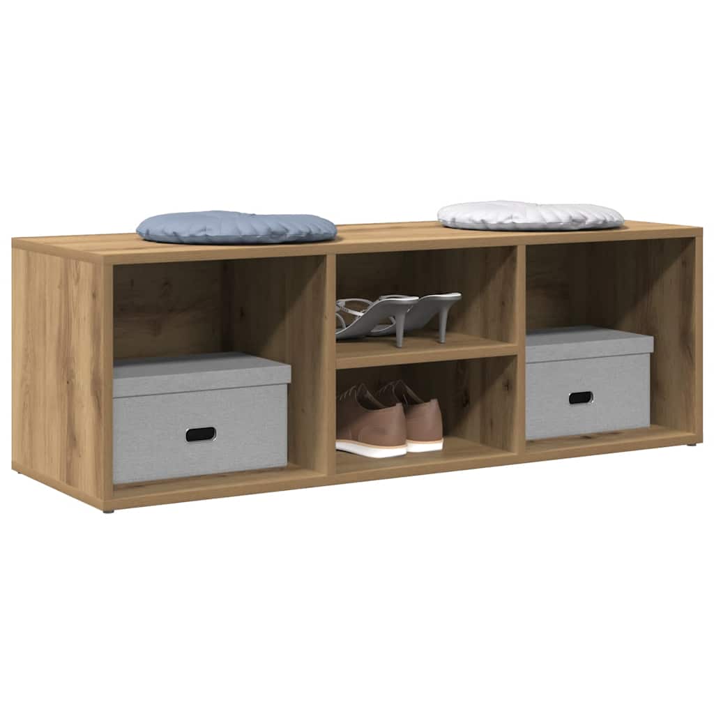 Klupa za spremanje obuće boja hrasta artisan 105x35x35cm drveni