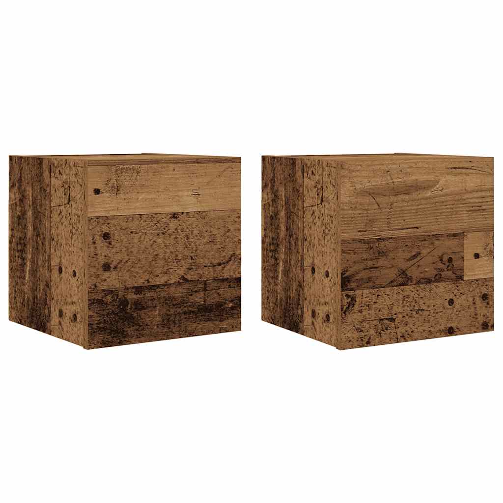 2-dijelni zidni TV ormarić Staro drvo 30,5x30x30 cm