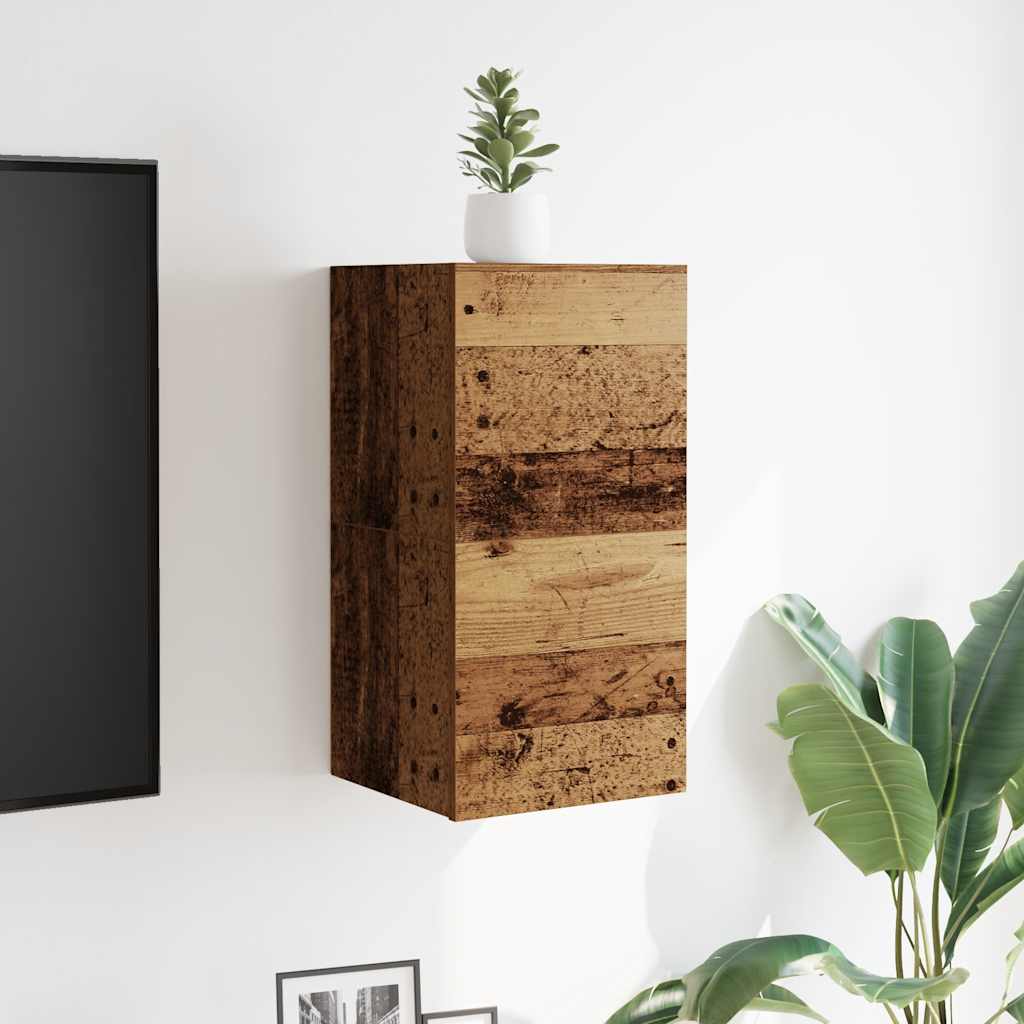 2-dijelni zidni TV ormarić Staro drvo 30,5x30x30 cm