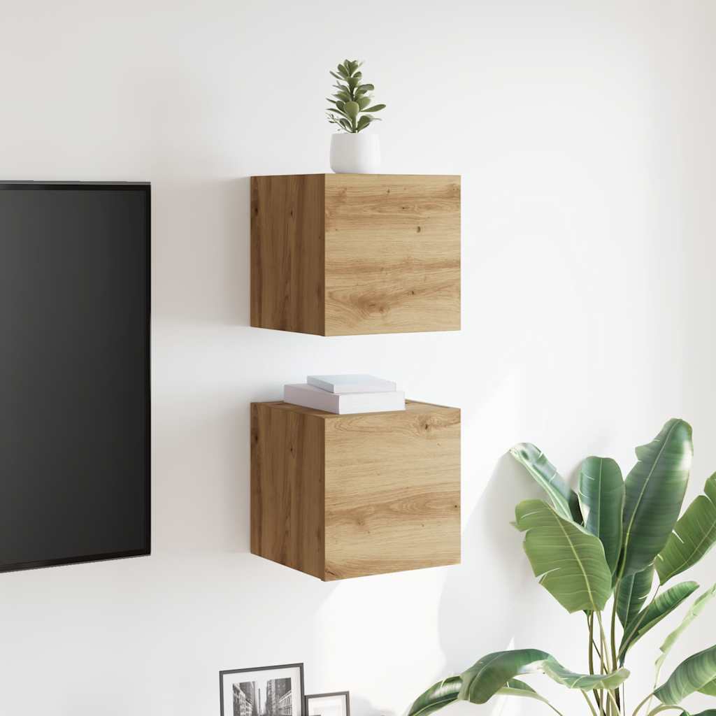 2-dijelni zidni TV ormarić Artisan hrast 30,5x30x30 cm