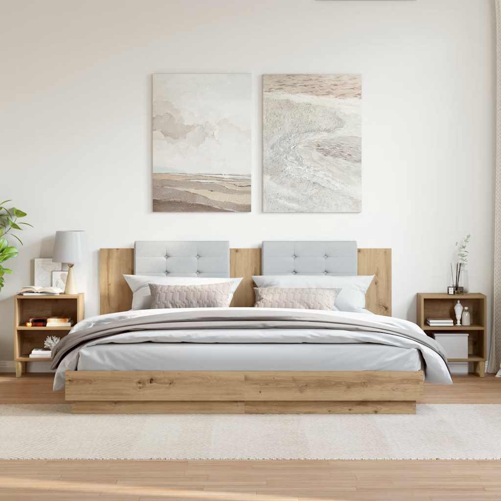 Noćni ormarići 2 kom Artisan hrast 40x30x50 cm izrađeno drvo