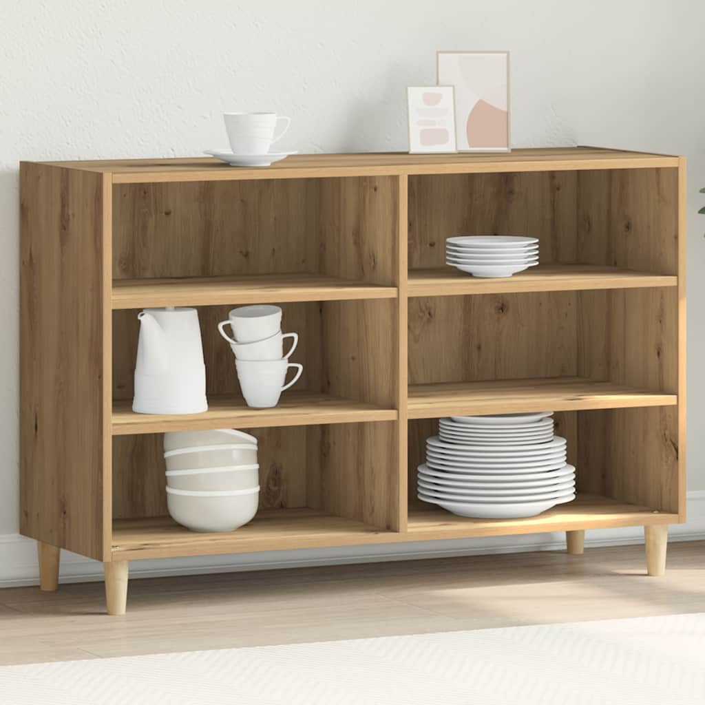 Komoda boja hrasta artisan 103,5 x 35 x 70 cm konstruirano drvo