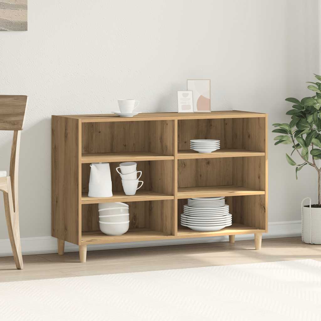 Komoda boja hrasta artisan 103,5 x 35 x 70 cm konstruirano drvo