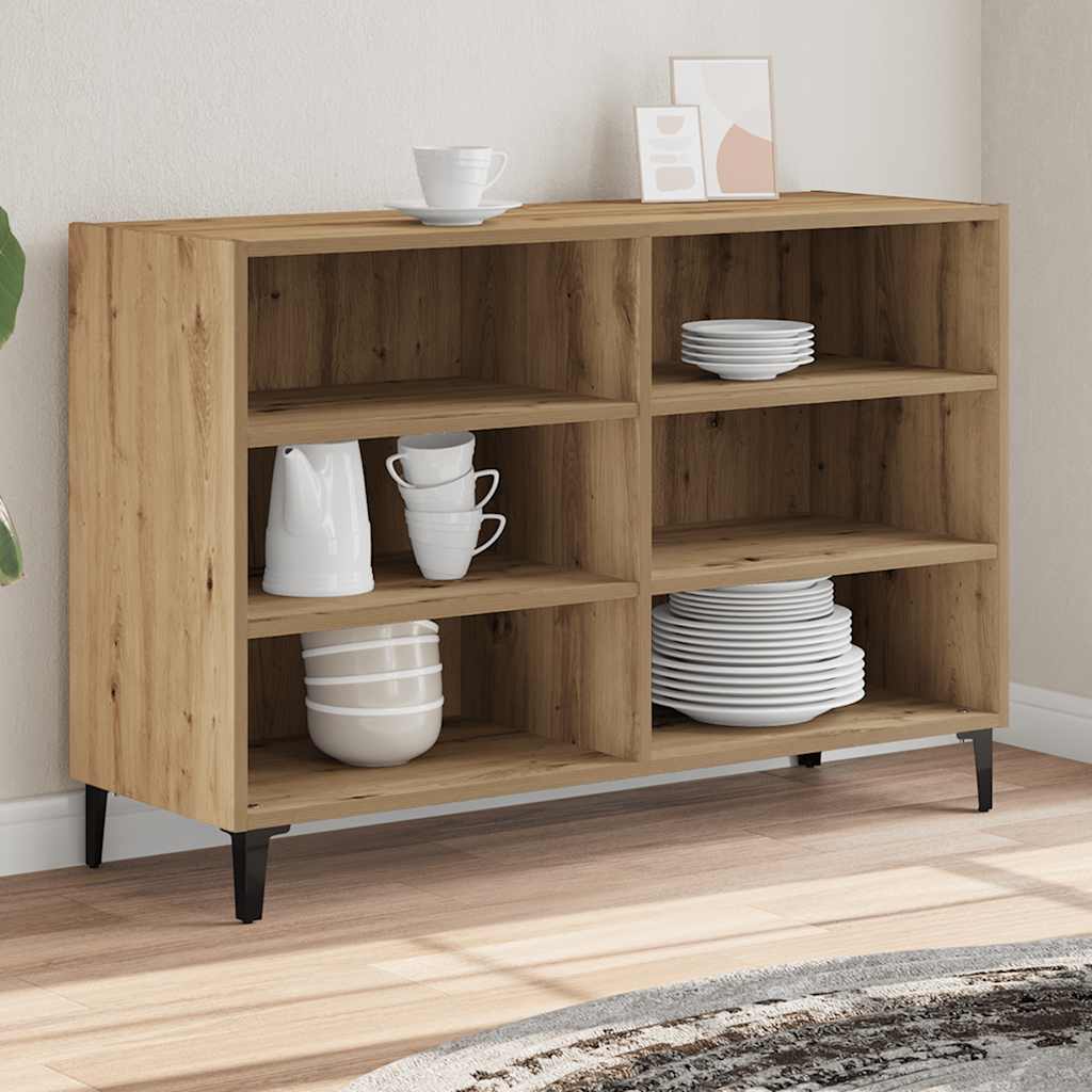 Komoda boja hrasta artisan 103,5 x 35 x 70 cm konstruirano drvo