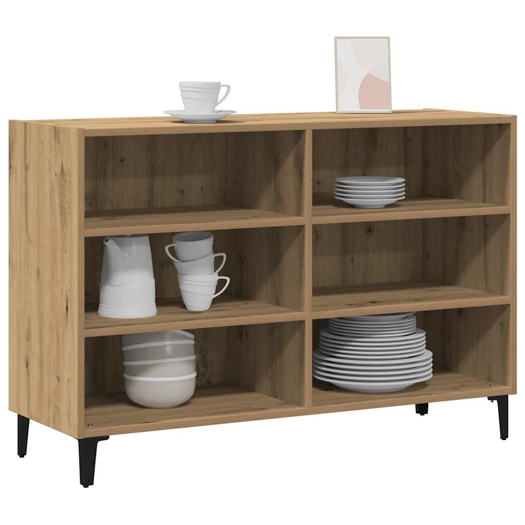 Komoda boja hrasta artisan 103,5 x 35 x 70 cm konstruirano drvo
