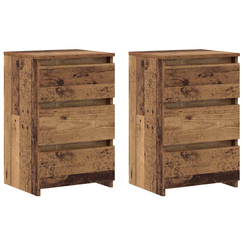 Noćni ormarići 2 kom staro drvo 40x35x62,5 cm konstruirano drvo