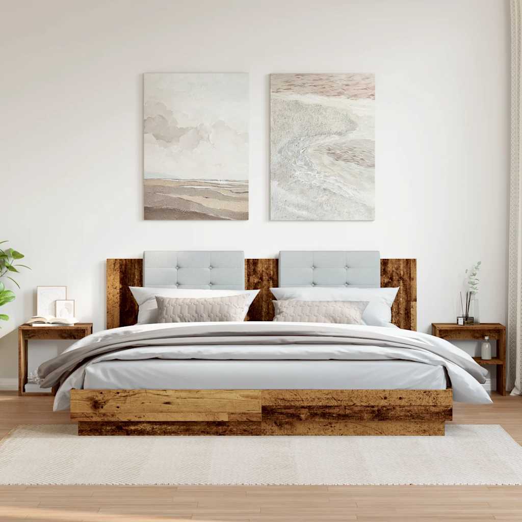 Noćni ormarići 2 kom boja drva 40x30x40 cm konstruirano drvo