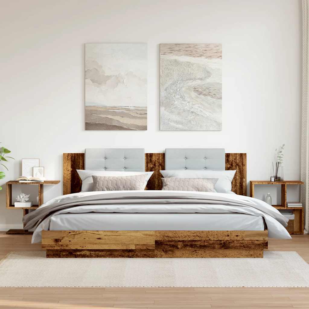 Noćni ormarići 2 kom staro drvo 50x30x51,5 cm konstruirano drvo