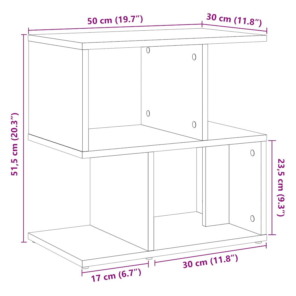 Noćni ormarići 2 kom staro drvo 50x30x51,5 cm konstruirano drvo