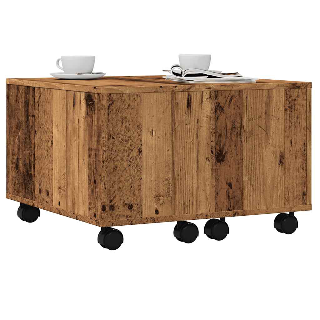 Stol za kavu staro drvo 60x60x38 cm konstruiranog drva