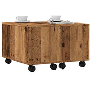 Stol za kavu staro drvo 60x60x38 cm konstruiranog drva