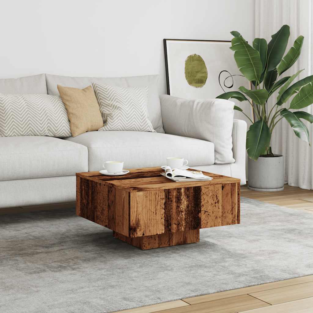 Stol za kavu staro drvo 60x60x31,5 cm konstruiranog drva
