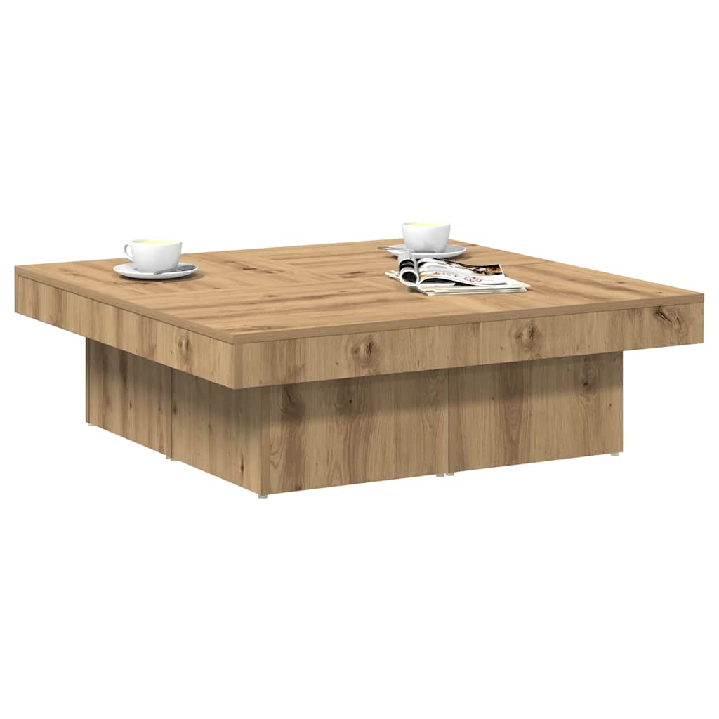 Stol za kavu Artisan hrast 90x90x28 cm izrađeno drvo
