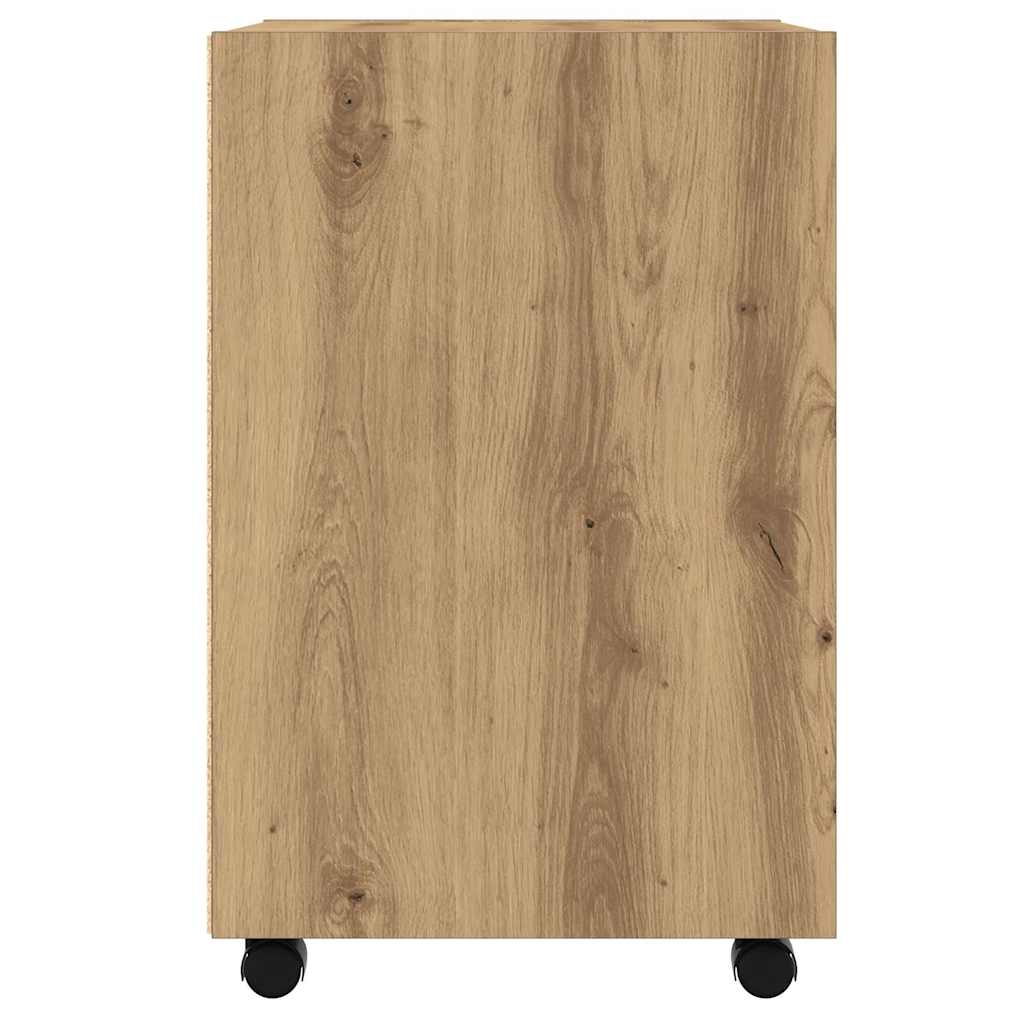 Ormar s kotačićima Artisan hrast 33x38x60 cm izrađeno drvo