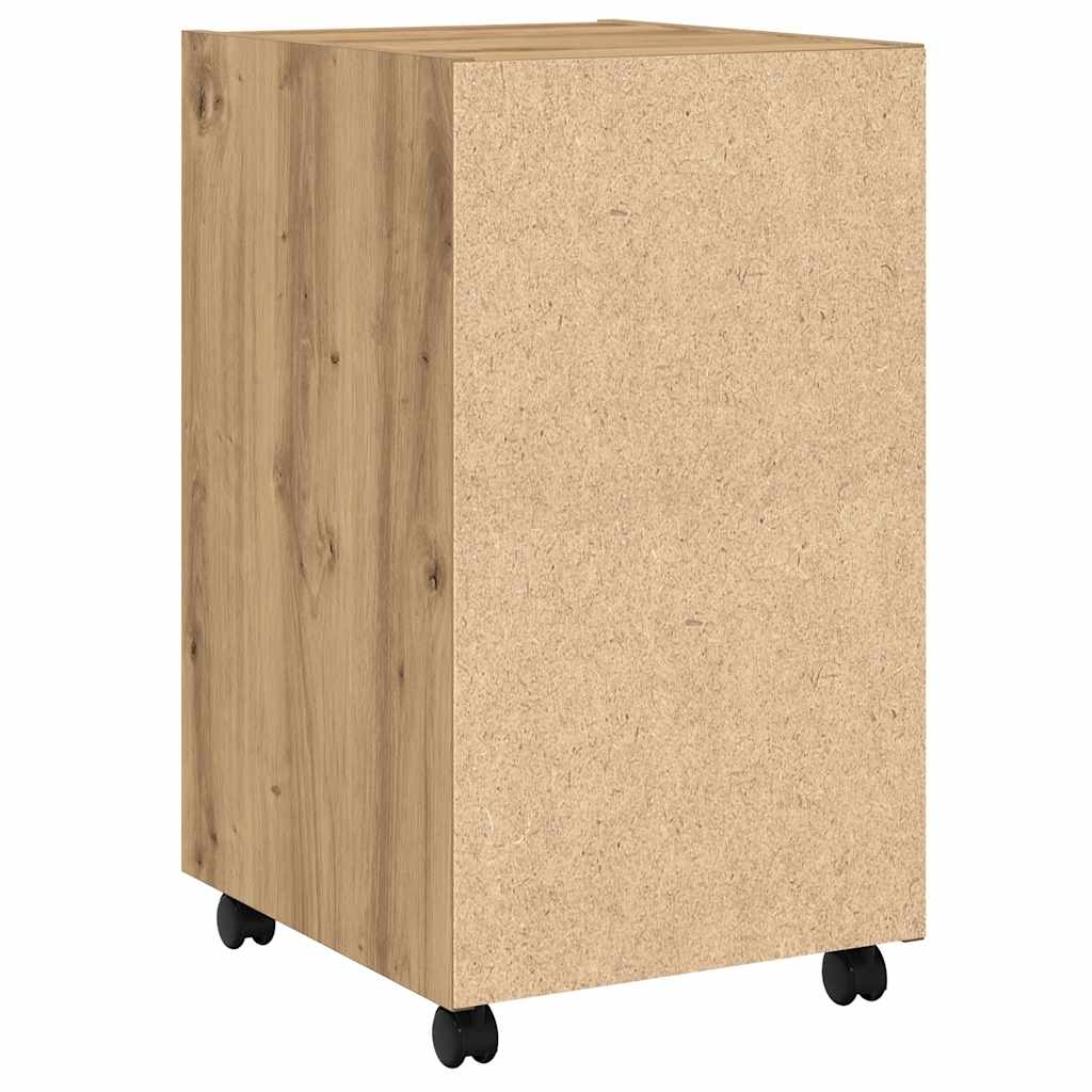 Ormar s kotačićima Artisan hrast 33x38x60 cm izrađeno drvo