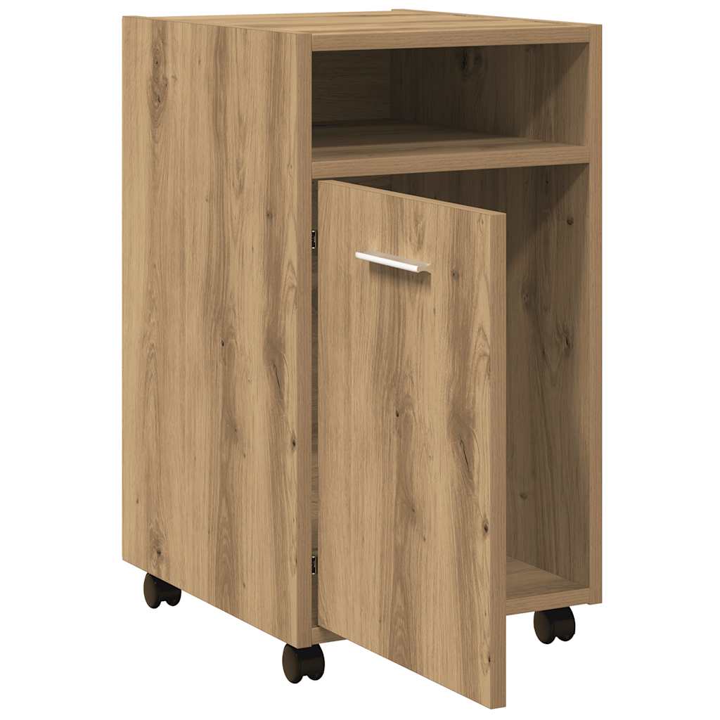 Ormar s kotačićima Artisan hrast 33x38x60 cm izrađeno drvo