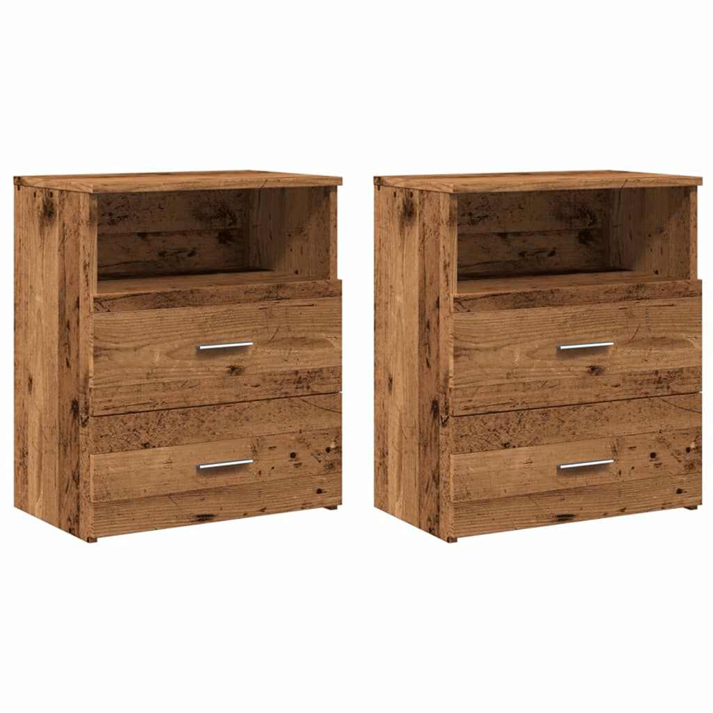 Noćni ormarići 2 kom boja drva 50x32x60 cm konstruirano drvo