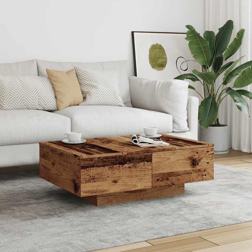 Stol za kavu staro drvo 90 x 60 x 31 cm od konstruiranog drva