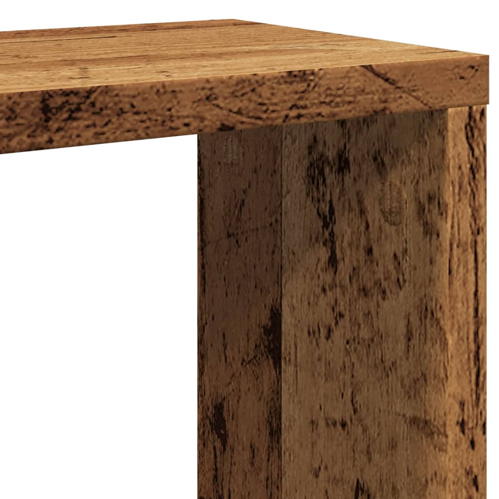 Kockaste zidne police 6 kom boja staro drvo 30x15x30 cm drvene
