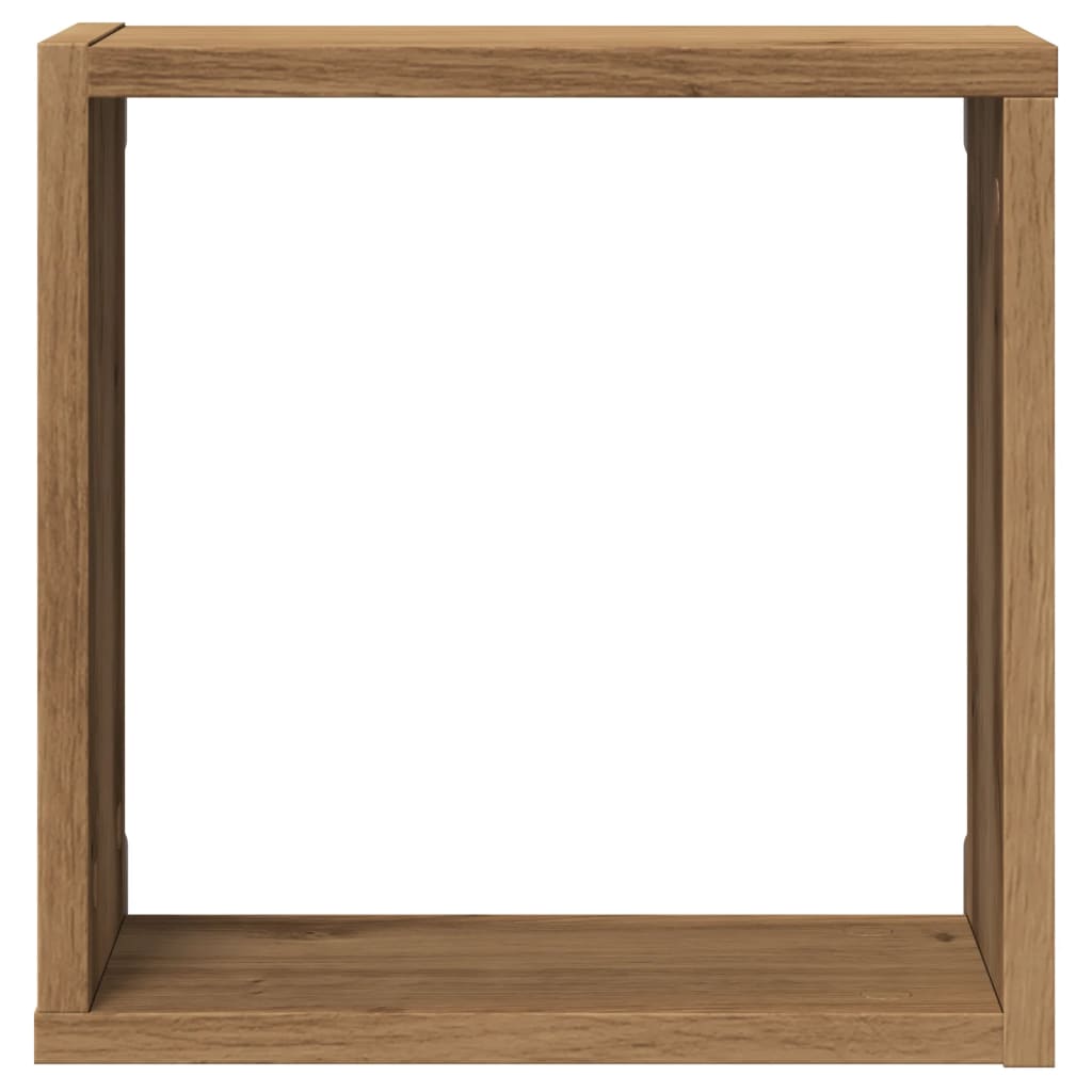 Kockaste zidne police 4 kom boja hrasta 30x15x30 cm drvene