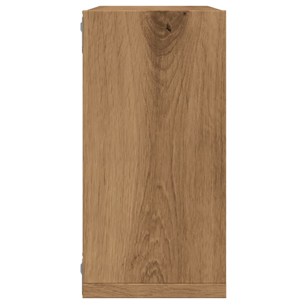 Kockaste zidne police 4 kom boja hrasta 30x15x30 cm drvene