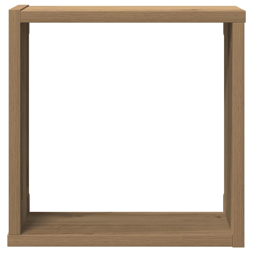 Kockaste zidne police 6 kom boja hrasta 30x15x30 cm drvene