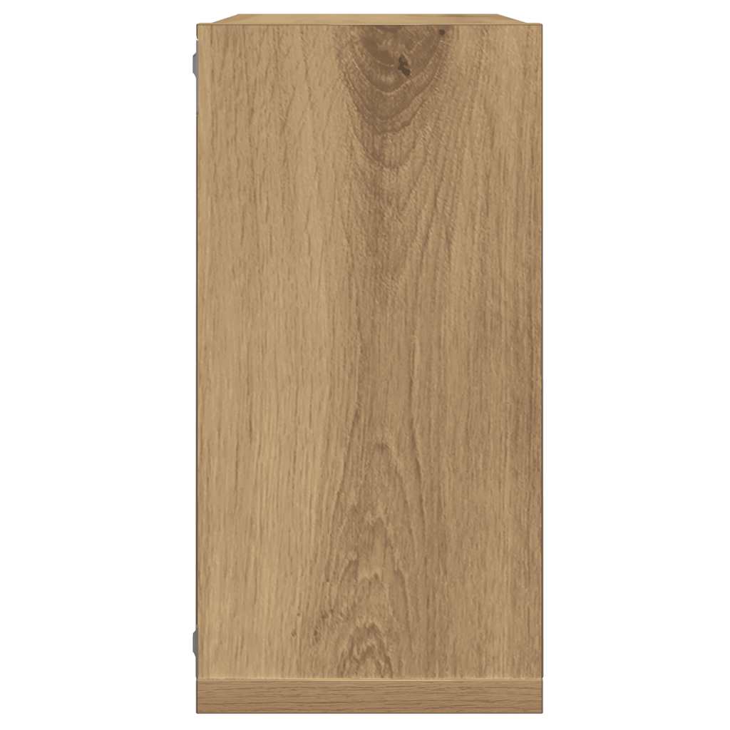 Kockaste zidne police 6 kom boja hrasta 30x15x30 cm drvene