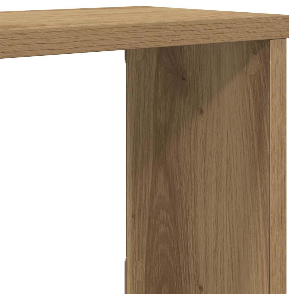 Kockaste zidne police 2 kom boja hrasta 100x15x30 cm drvene