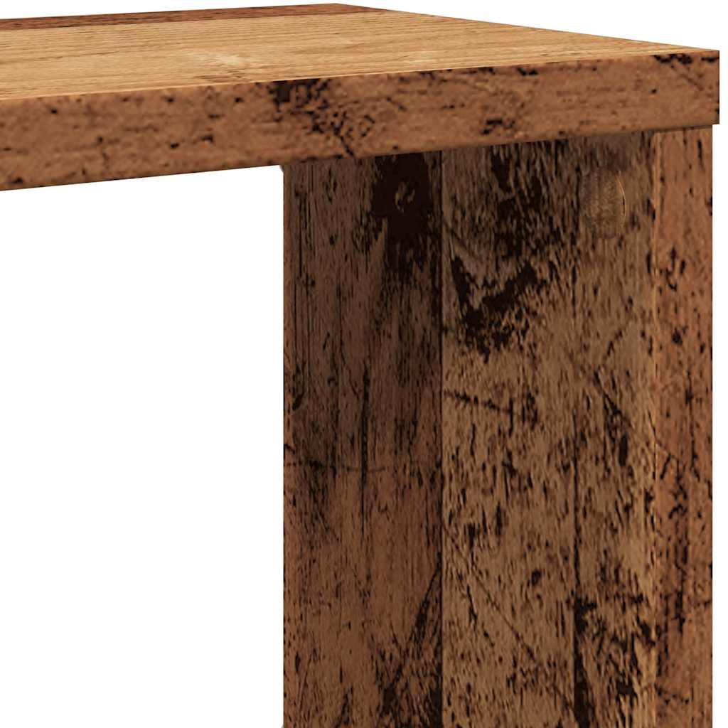 Zidne kockaste police 6 kom Staro drvo 60x15x23 cm