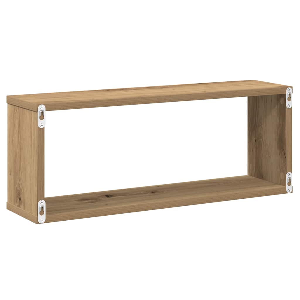 Zidne kockaste police 6 kom Artisan hrast 60x15x23 cm