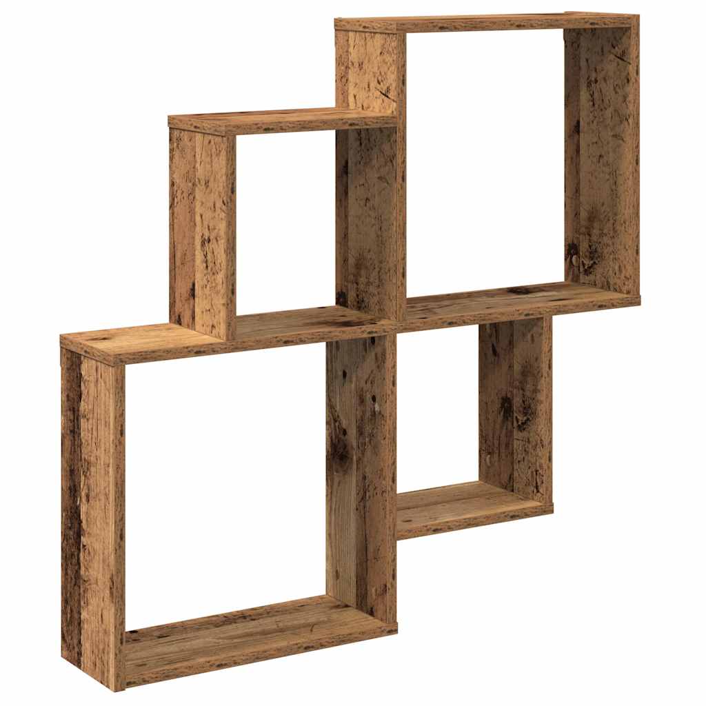 Zidna polica staro drvo 80x15x78,5 cm konstruirano drvo