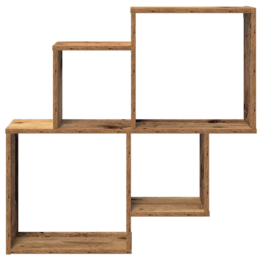 Zidna polica staro drvo 80x15x78,5 cm konstruirano drvo