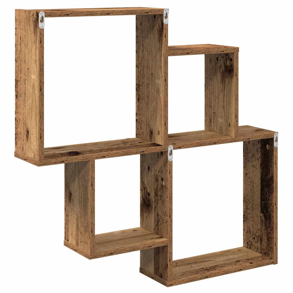 Zidna polica staro drvo 80x15x78,5 cm konstruirano drvo
