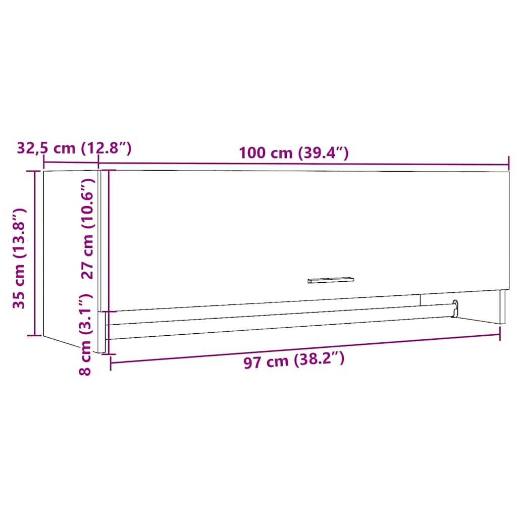 Ormar Artisan hrast 100x32,5x35 cm izrađeno drvo