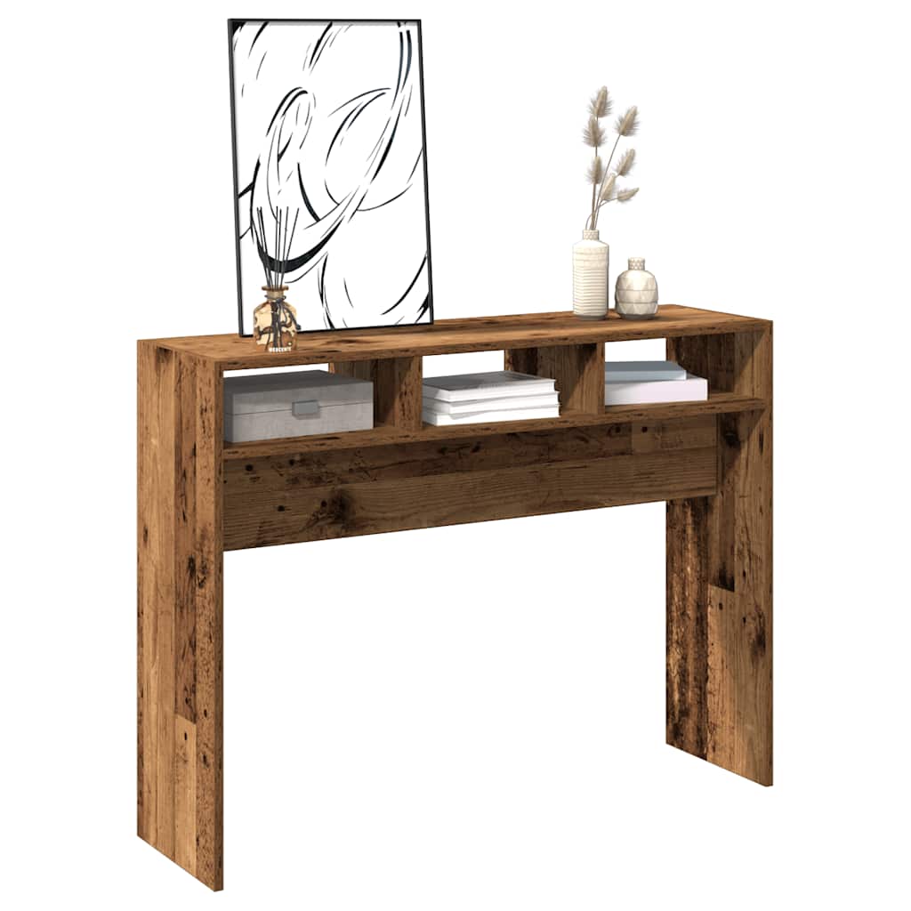 konzolni stol staro drvo 105x30x80 cm konstruirano drvo