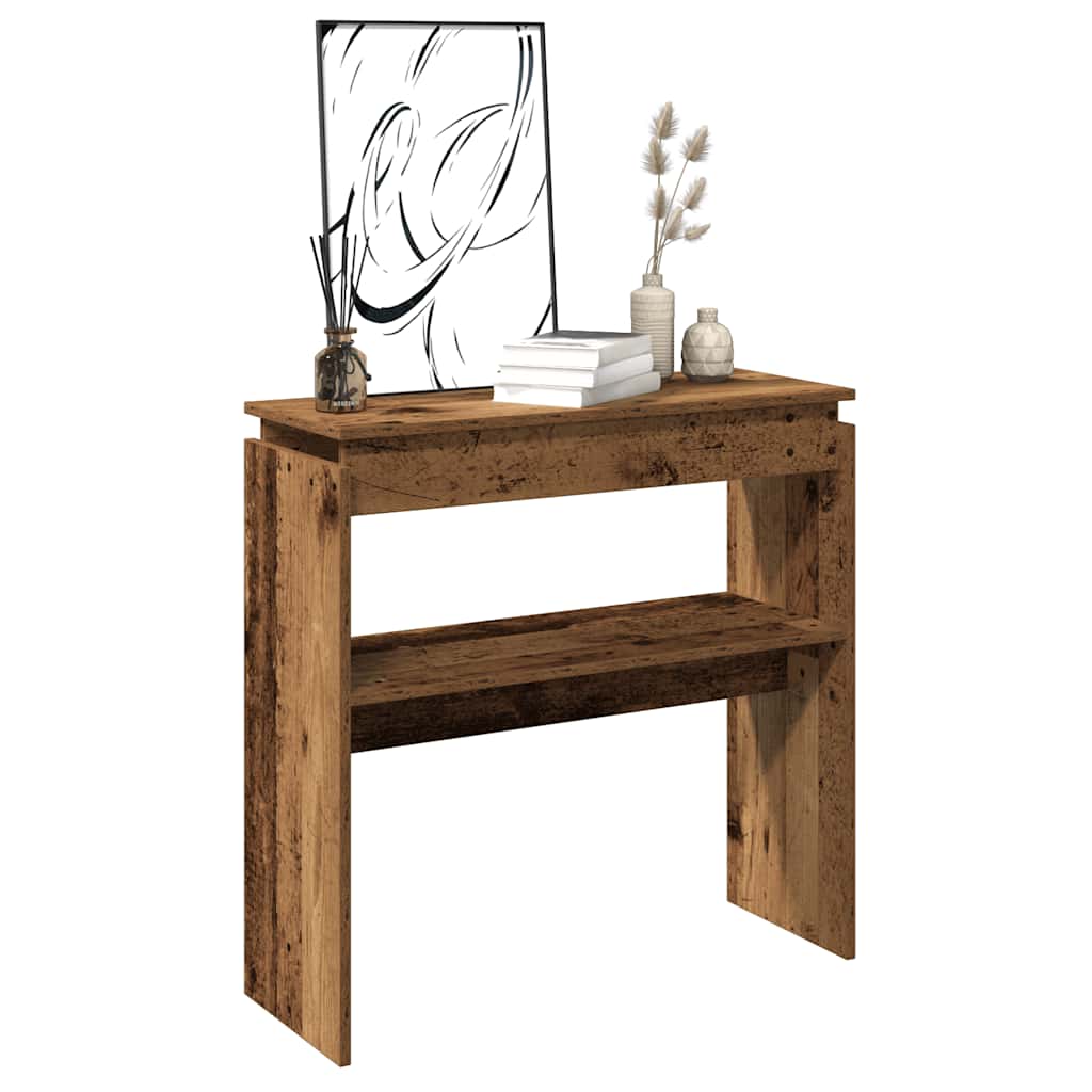 Konzolni stol Staro drvo 80x30x80 cm Konstruirano drvo