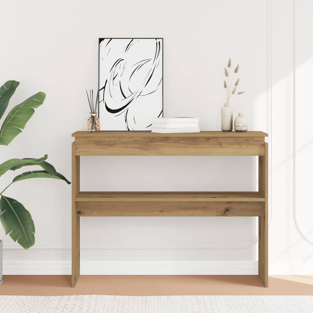 Konzolni stol Artisan hrast 102x30x80 cm izrađeno drvo