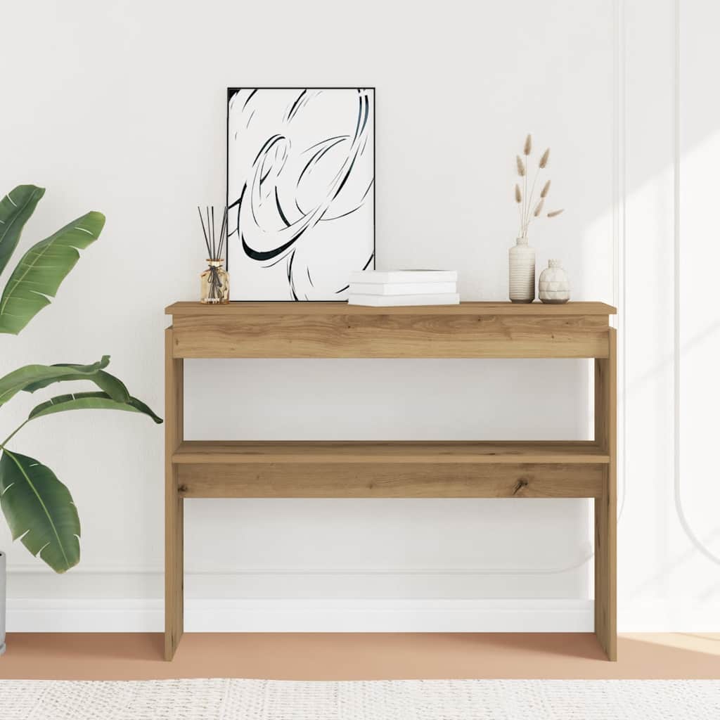 Konzolni stol Artisan hrast 102x30x80 cm izrađeno drvo
