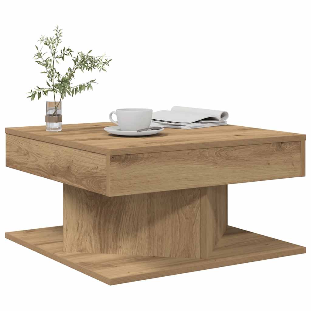 Stol za kavu Artisan hrast 55x55x30 cm izrađeno drvo