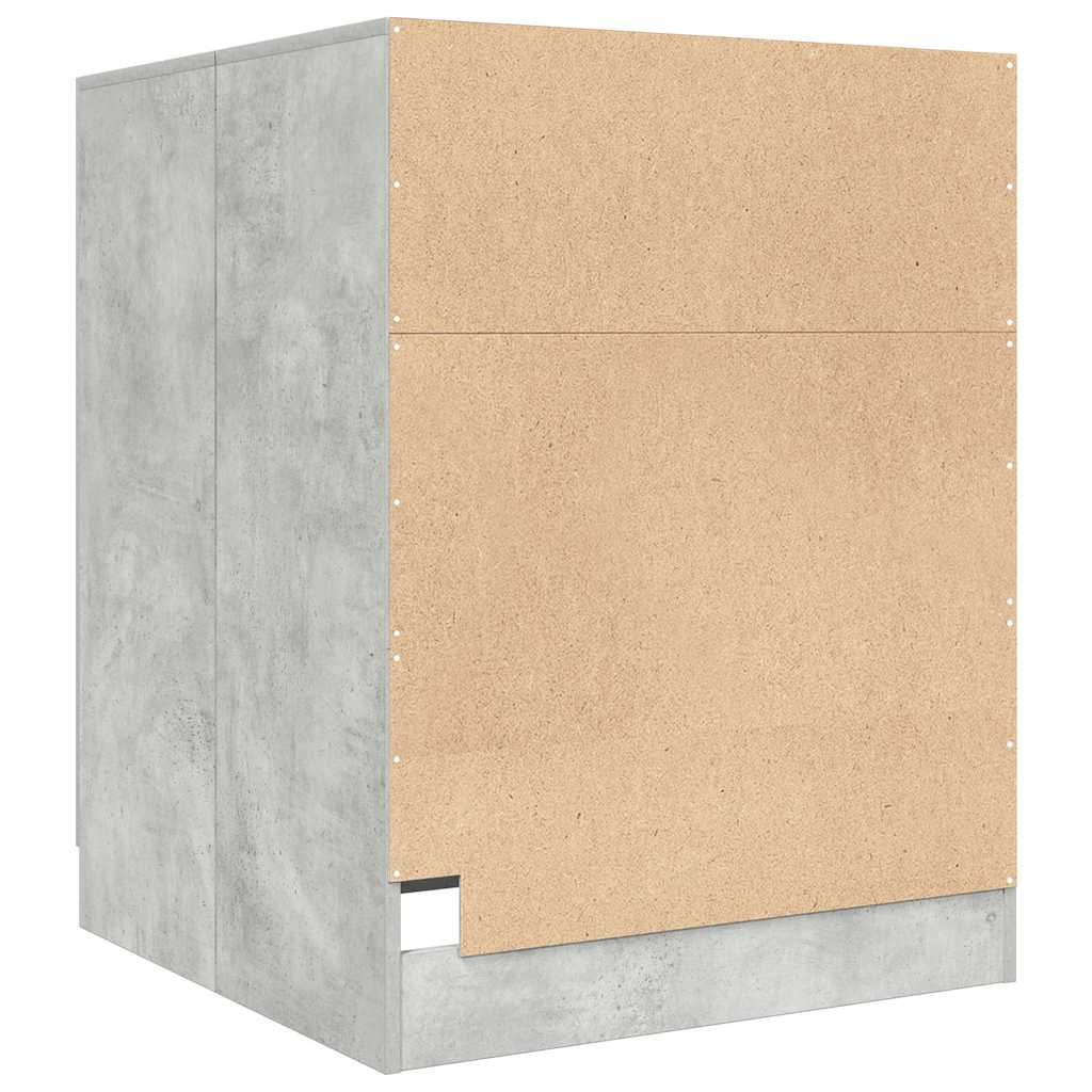 Ormarić za perilicu rublja siva boja betona 70,5x71,5x91,5 cm