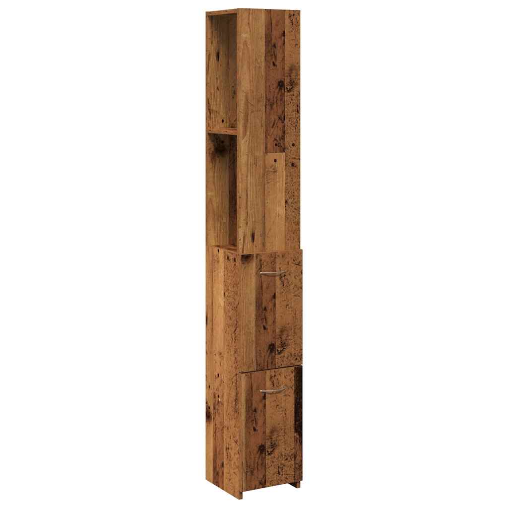 Kupaonski ormarić staro drvo 25x25x170 cm izrađeno drvo