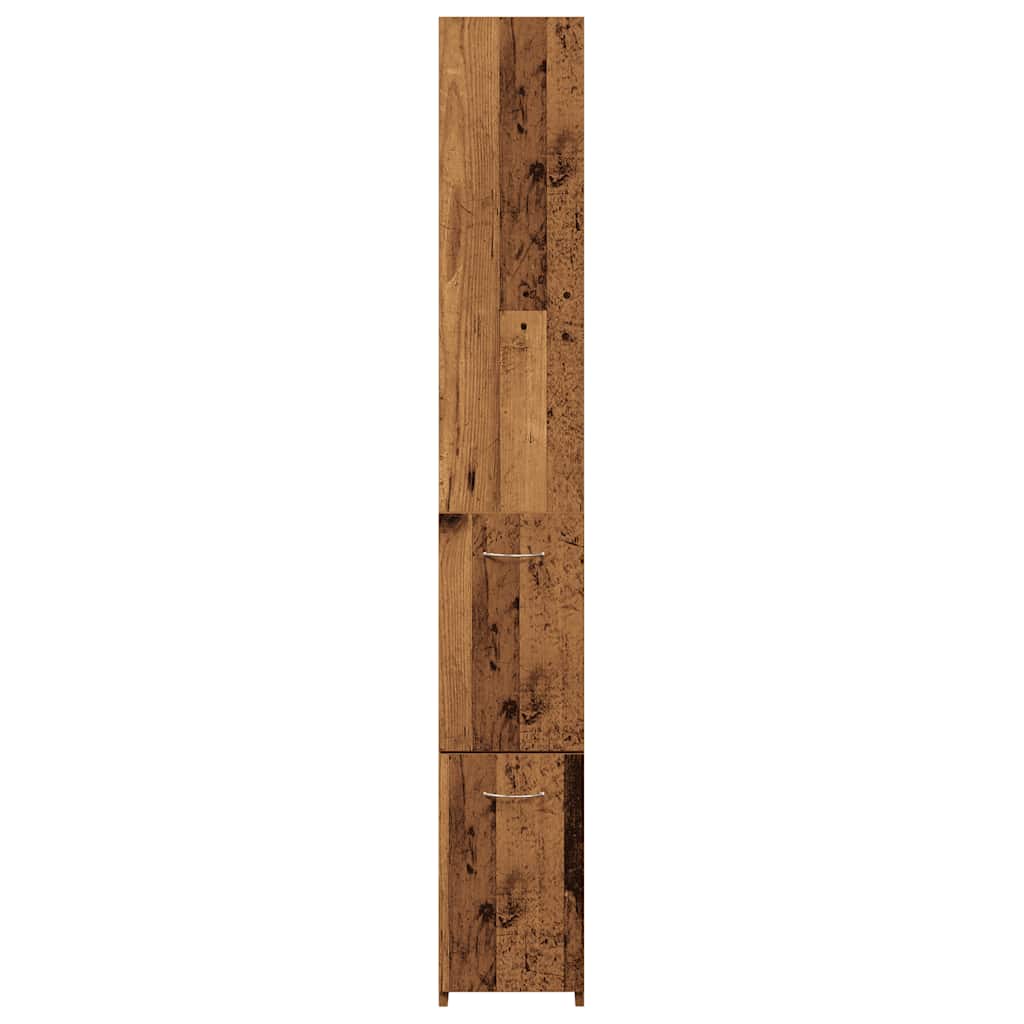 Kupaonski ormarić staro drvo 25x25x170 cm izrađeno drvo