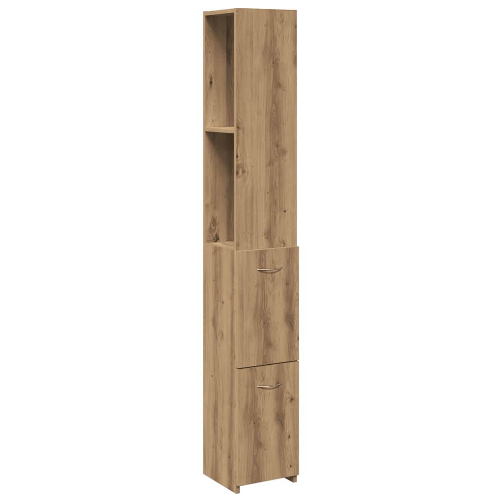 Kupaonski ormarić Artisan hrast 25x25x170 cm izrađeno drvo