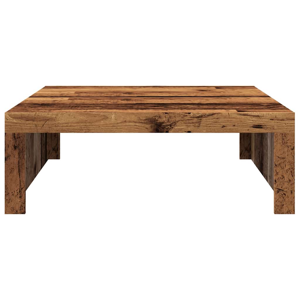 Stolić za kavu boja starog drva 100x100x35 cm konstruirano drvo