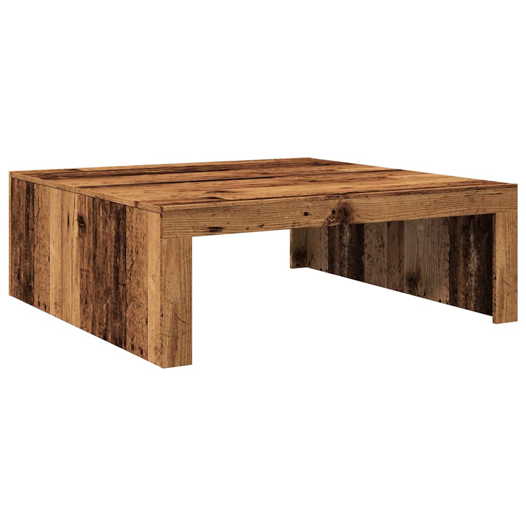 Stolić za kavu boja starog drva 100x100x35 cm konstruirano drvo