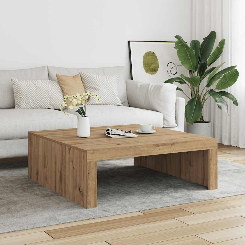 Stolić za kavu boja hrasta 100 x 100 x 35 cm konstruirano drvo