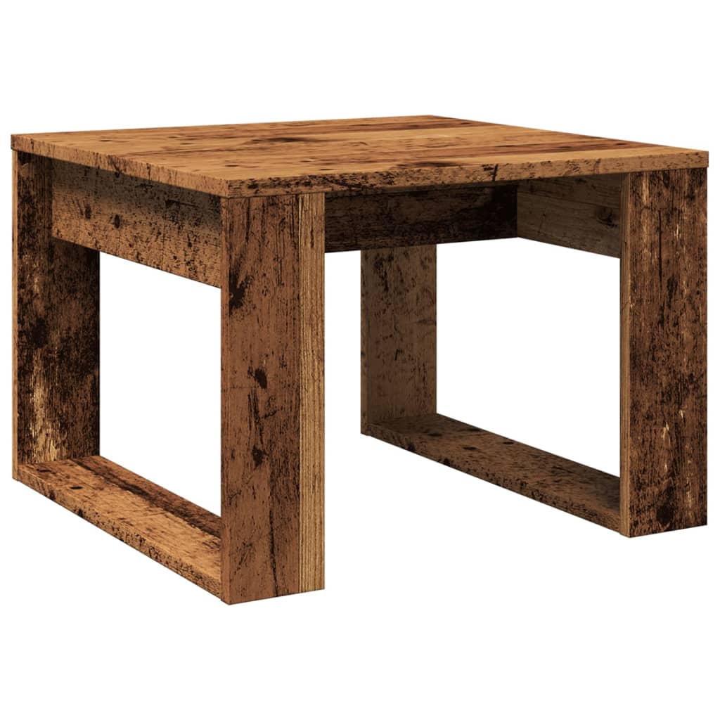 Bočni stolić boja starog drva 50 x 50 x 35 cm konstruirano drvo