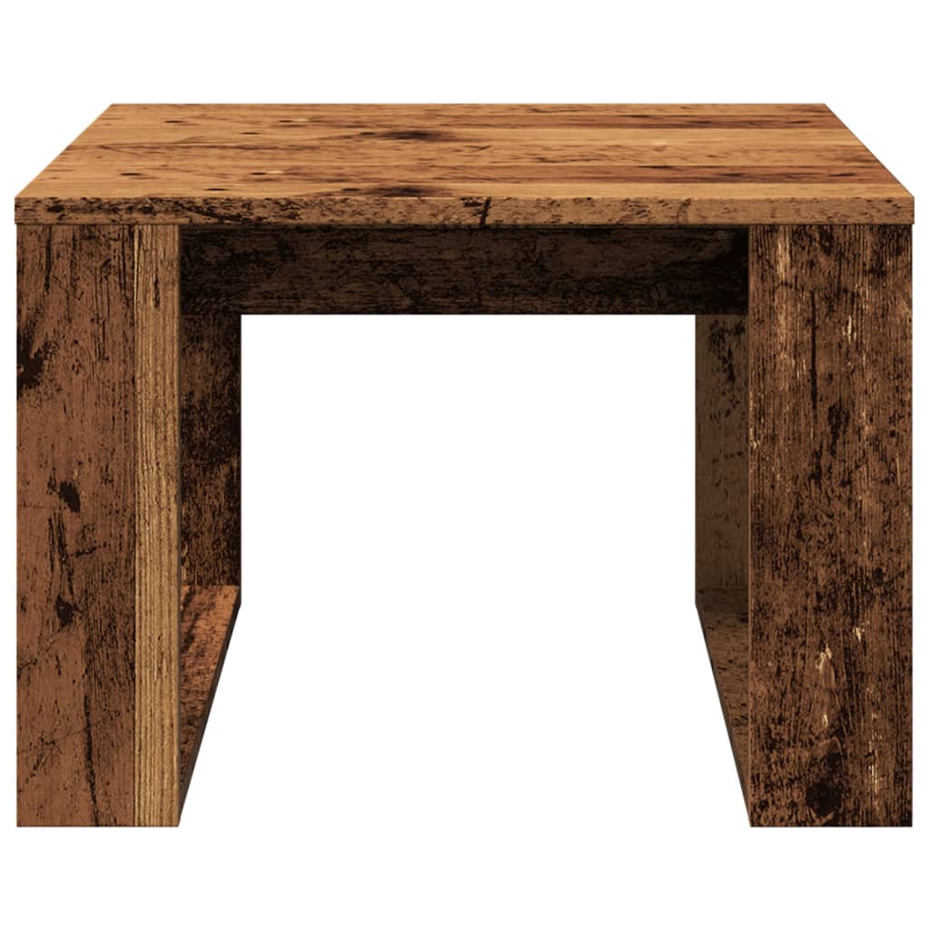 Bočni stolić boja starog drva 50 x 50 x 35 cm konstruirano drvo